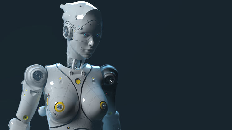 机器人科技机器人赛菲机器人三维渲染物体健康科学
