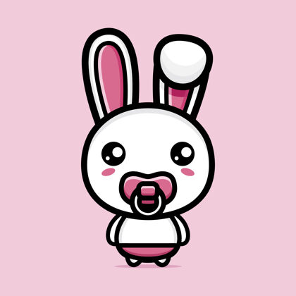 复活节可爱的小兔子角色设计可爱节日卡通