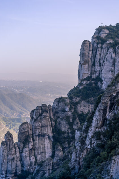 自然蒙塞拉特山脉风景在加泰罗尼亚 西班牙风景西班牙风景