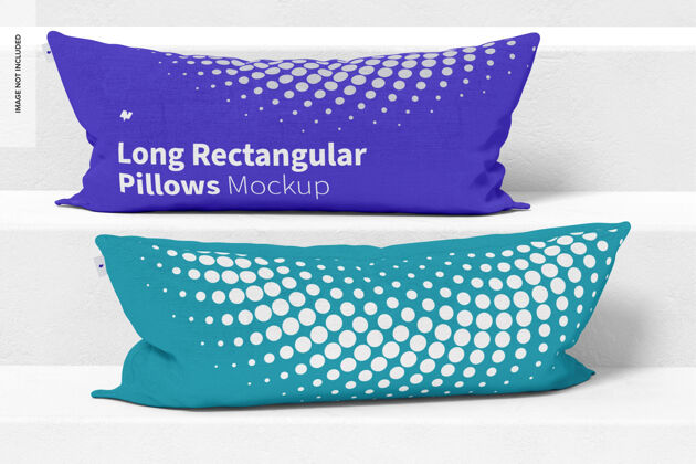 织物枕头长方形长枕头模型 正视图设计品牌枕头