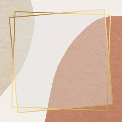 图案金框大地色调抽象图案孟菲斯风格纹理复制空间