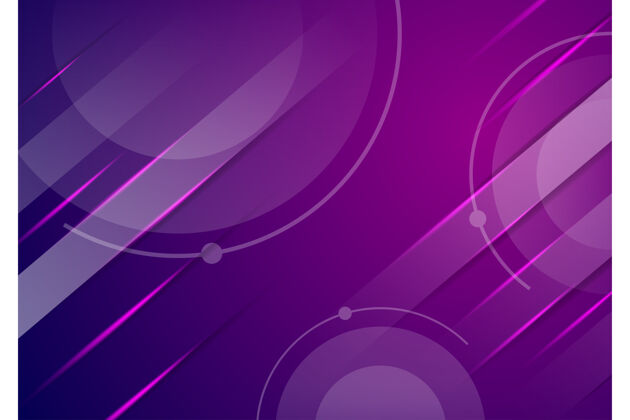 紫色粉色和蓝色抽象背景与几何形状光泽科学圆