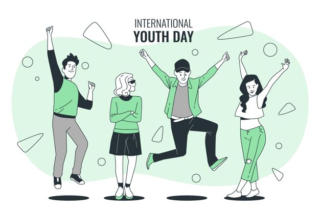 青年国际青年节概念图国际青年节青少年青年节