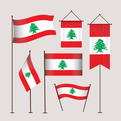包装黎巴嫩国旗收藏共和国旗帜收藏