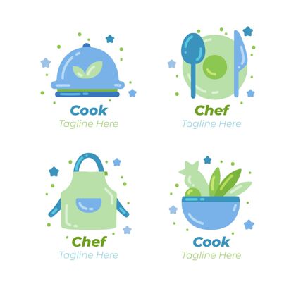 标识平面厨师标志模板公司企业标识厨师标识