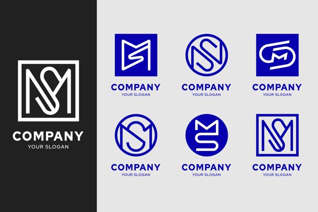 企业标识平面设计ms标志模板集合标志标识企业