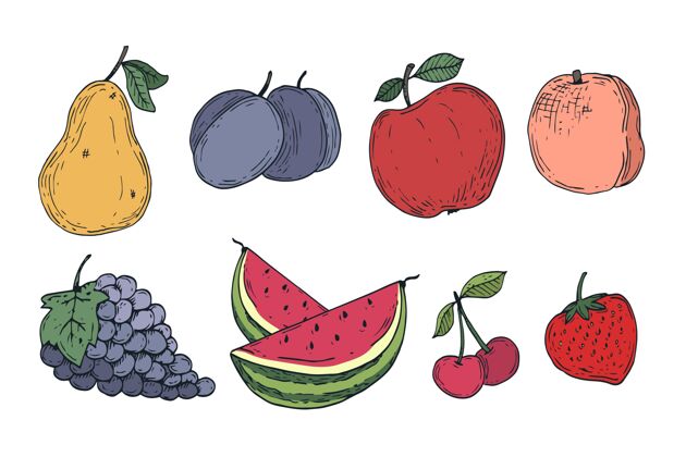 水果包装手绘水果系列美味套装收藏