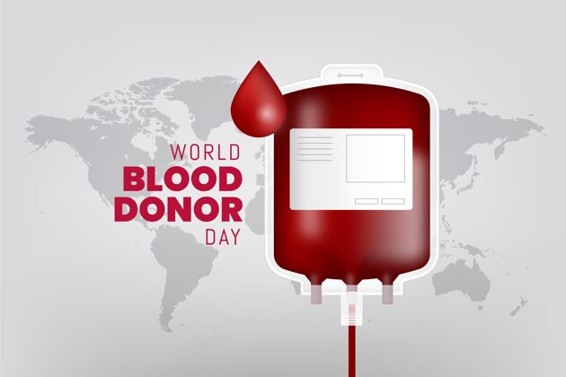 世界献血者日现实世界献血者日插画全球庆祝拯救生命