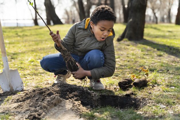 种植学种树的孩子工具活动护理
