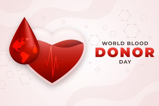 事件世界献血日插画梯度健康献血