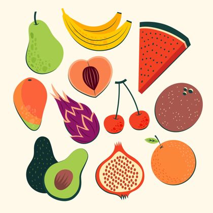 水果收集有机扁桃系列食品美味水果套装