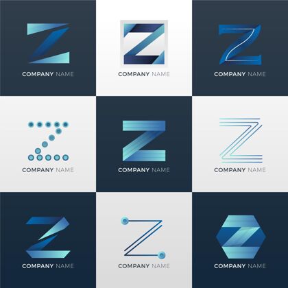 标志Gradient#zletter标志系列梯度标识模板字母标识