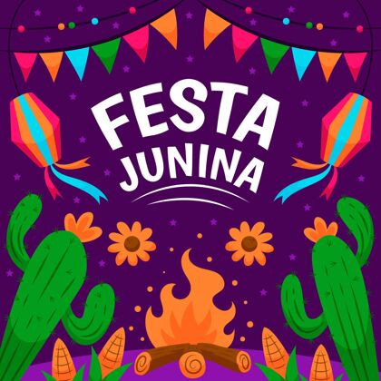 圣约节卡通片festajunina系列朱尼娜节活动巴西