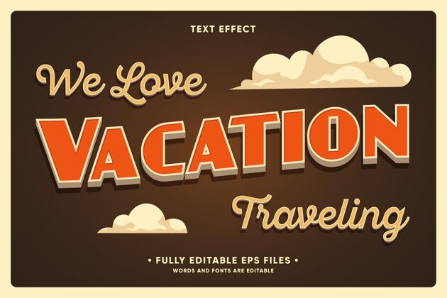 创意带文字效果的度假旅游背景文本效果旅游背景冒险