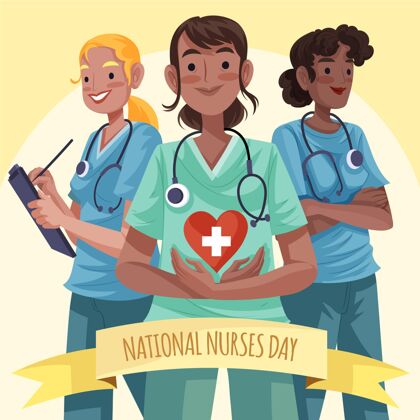 5月12日详细的全国护士节插图健康专家细节护理者