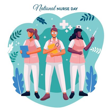 健康专家平面全国护士节插画全国护士日国际护士日全球