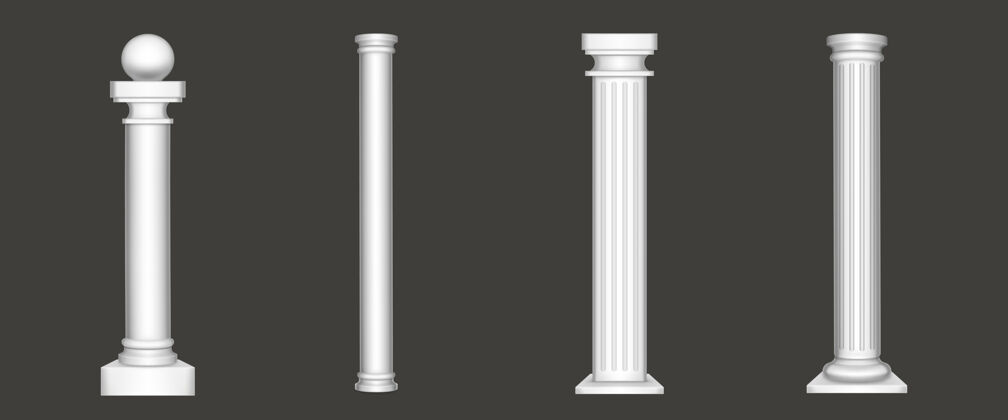 罗马白色的古董柱子历史大理石古代