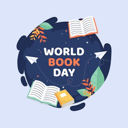 平面设计平面世界图书日插画国际版权日世界图书和版权日