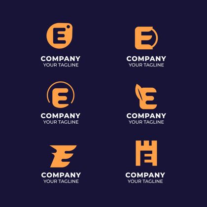 Logo平面設(shè)計e標(biāo)志模板CompanyCompanyLogoSet