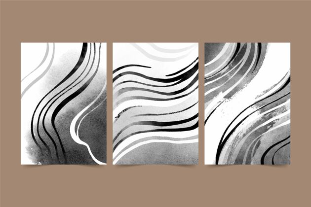 模板无色抽象水彩封面收藏封面收藏封面模板抽象