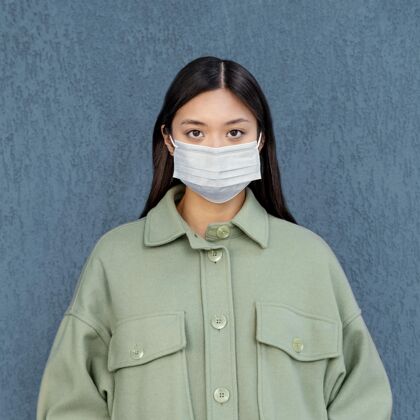 面具戴着面具的年轻日本女人女人模特女人