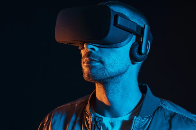虚拟眼镜用眼镜体验虚拟现实的人虚拟虚拟现实虚拟现实