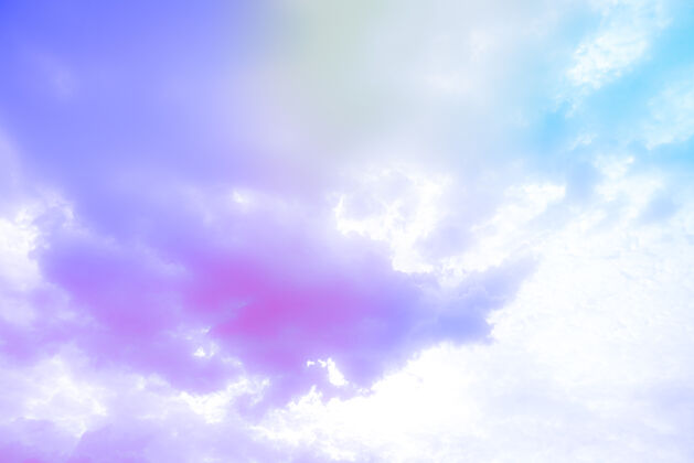 美美丽的艺术天空 五彩缤纷的云彩和平多云能量