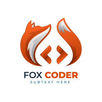 Gradient标志网页模板梯度福克斯代码identityFox公司Logo