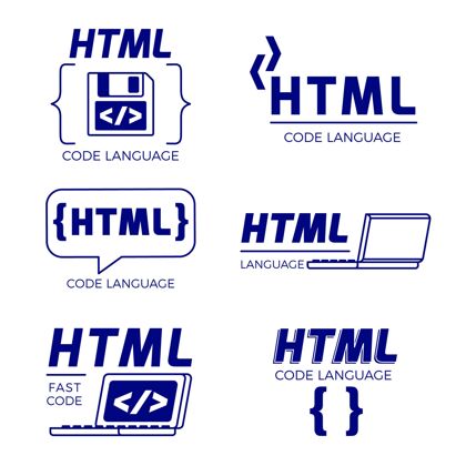 编码代码标志包平面设计标志模板标签线品牌