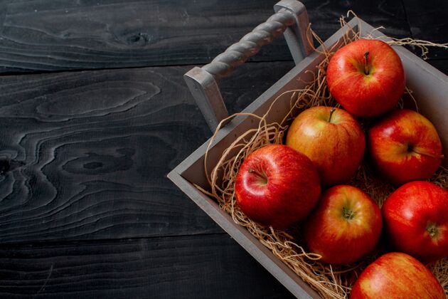 美丽一堆好看的红苹果特写素食商业