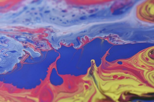 色彩液体油艺术-伟大的艺术背景绘画创意抽象