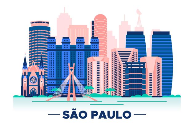 目的地圣保罗天际线插图城市城市景观旅游