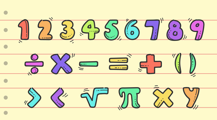 教育手绘数学符号和数字早期教育教育家活动
