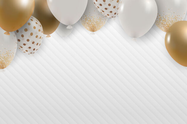黄金节日金色气球灯芯绒背景庆祝背景欢乐