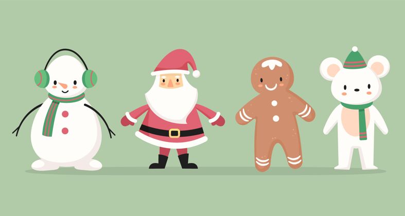 事件平面设计圣诞人物系列圣诞老人欢乐平面设计