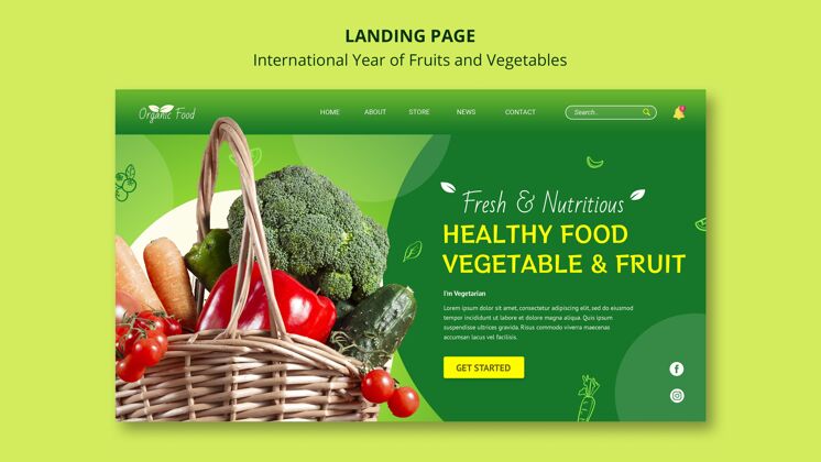健康食品果蔬年登陆页素食者登陆页水果和蔬菜