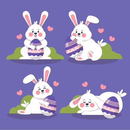 纪念手绘复活节兔子系列包兔子兔子