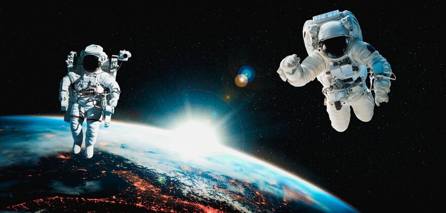 宇宙宇航员宇航员在为空间站工作时进行太空行走行星太阳系宇宙飞船