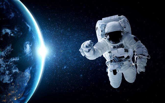 太阳系宇航员宇航员在为空间站工作时进行太空行走外太空天文学宇宙