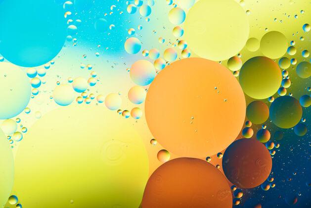 油画时尚多彩的泡泡实验行星颜料