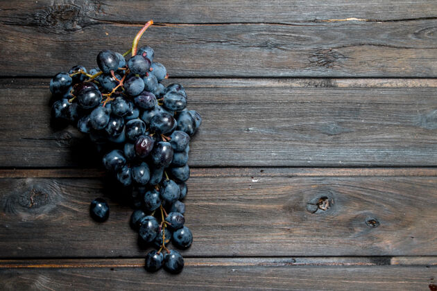 甜点黑葡萄枝甜的健康的葡萄