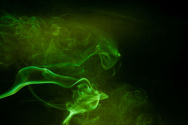 发射黑底绿烟运动烟雾辉光烟雾