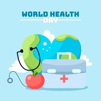 世界卫生组织世界卫生日插图平面设计全球世界卫生日