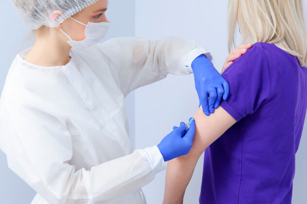 诊所妇女接种 冠状病毒 冠状病毒-19和疫苗成人护士疫苗