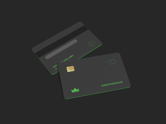企业信用卡模型设计在三维渲染卡片金属塑料