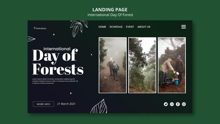 登陆页森林日登陆页模板网页模板森林全球