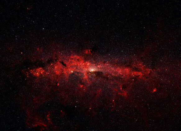 天文学银河系中心的一大锅恒星星云星夜辉光