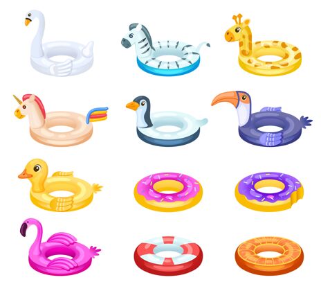 橡胶橡胶圈游泳圈 充气救生圈游泳鸭子卡通