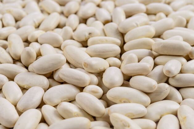 营养全框架的白豆粒自然饮食豆类