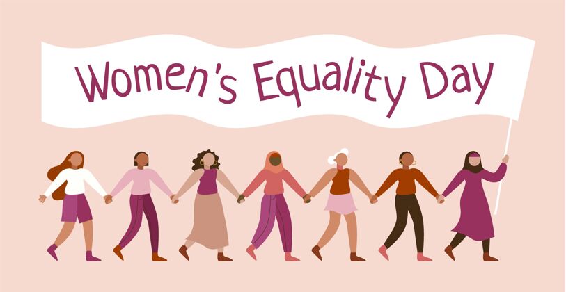 活动妇女平等日插画女性平等日社会平等手绘